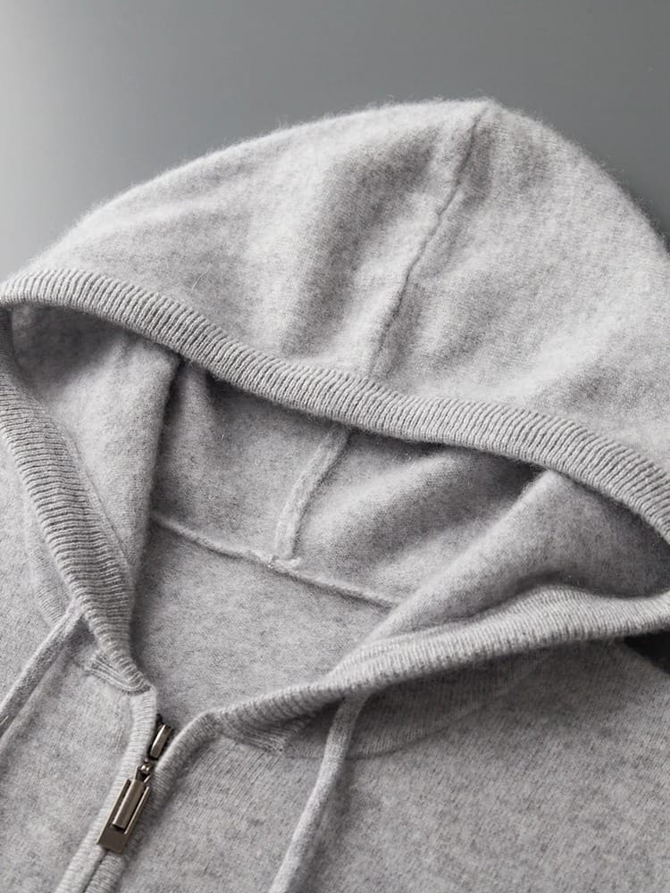 André Ferran Cashmere Zip-Hoodie