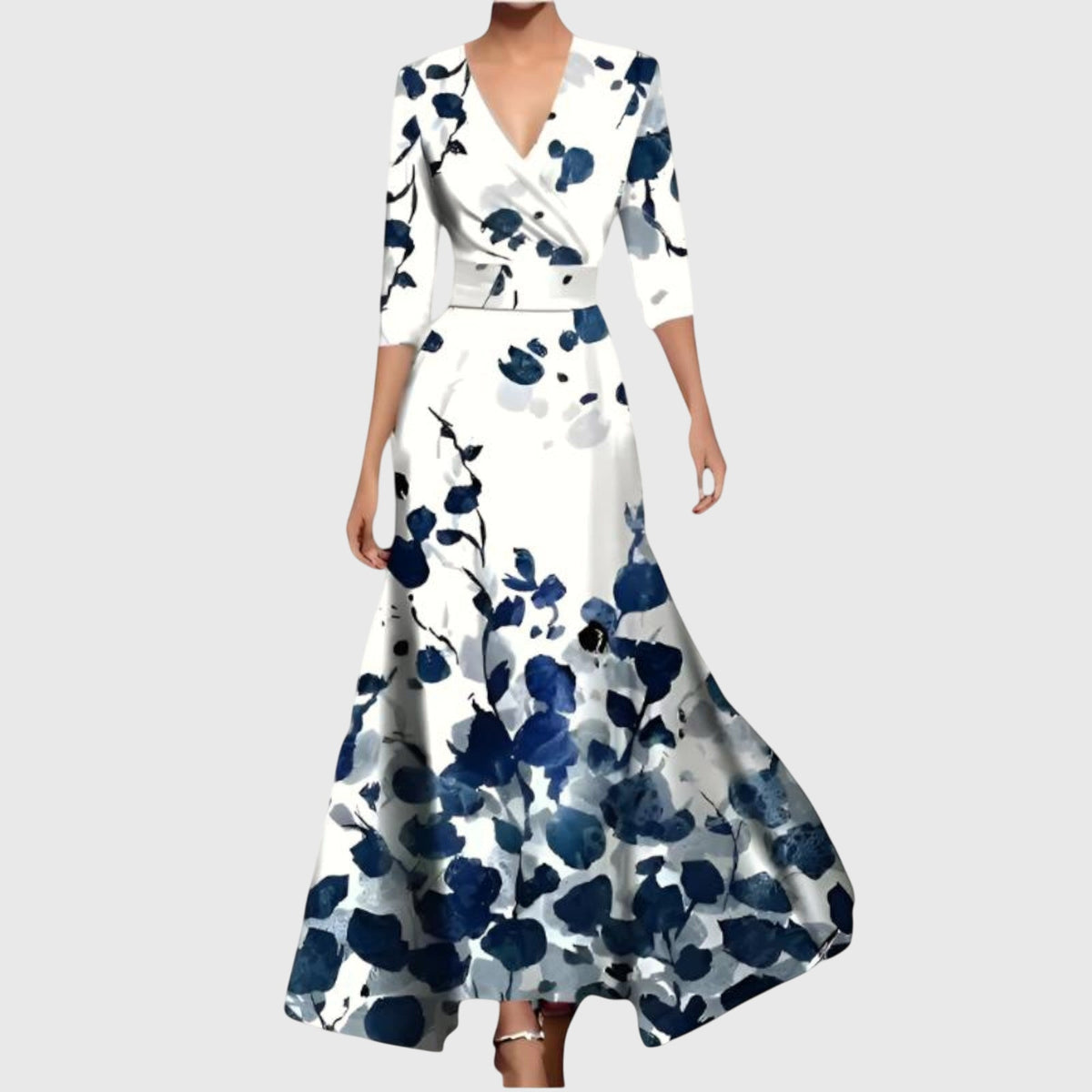 Winifred Elegant Dress in Blue
