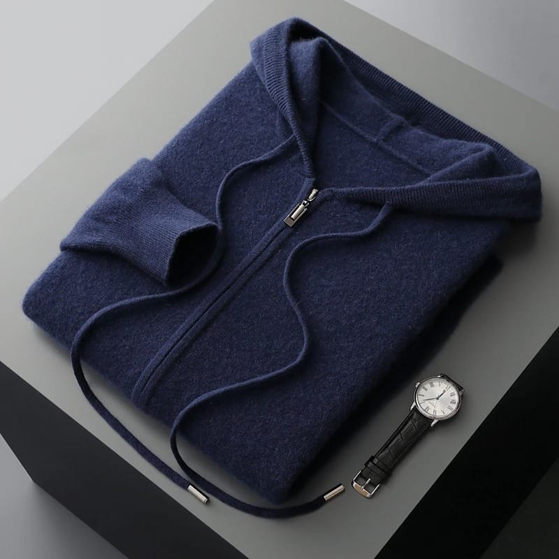 André Ferran Cashmere Zip-Hoodie