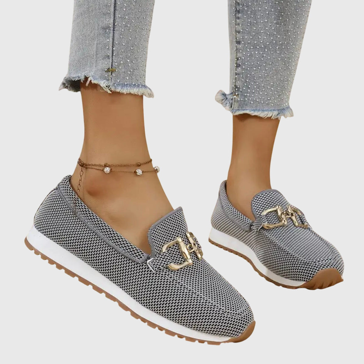 Mabel Orthopedic Loafers in Gray