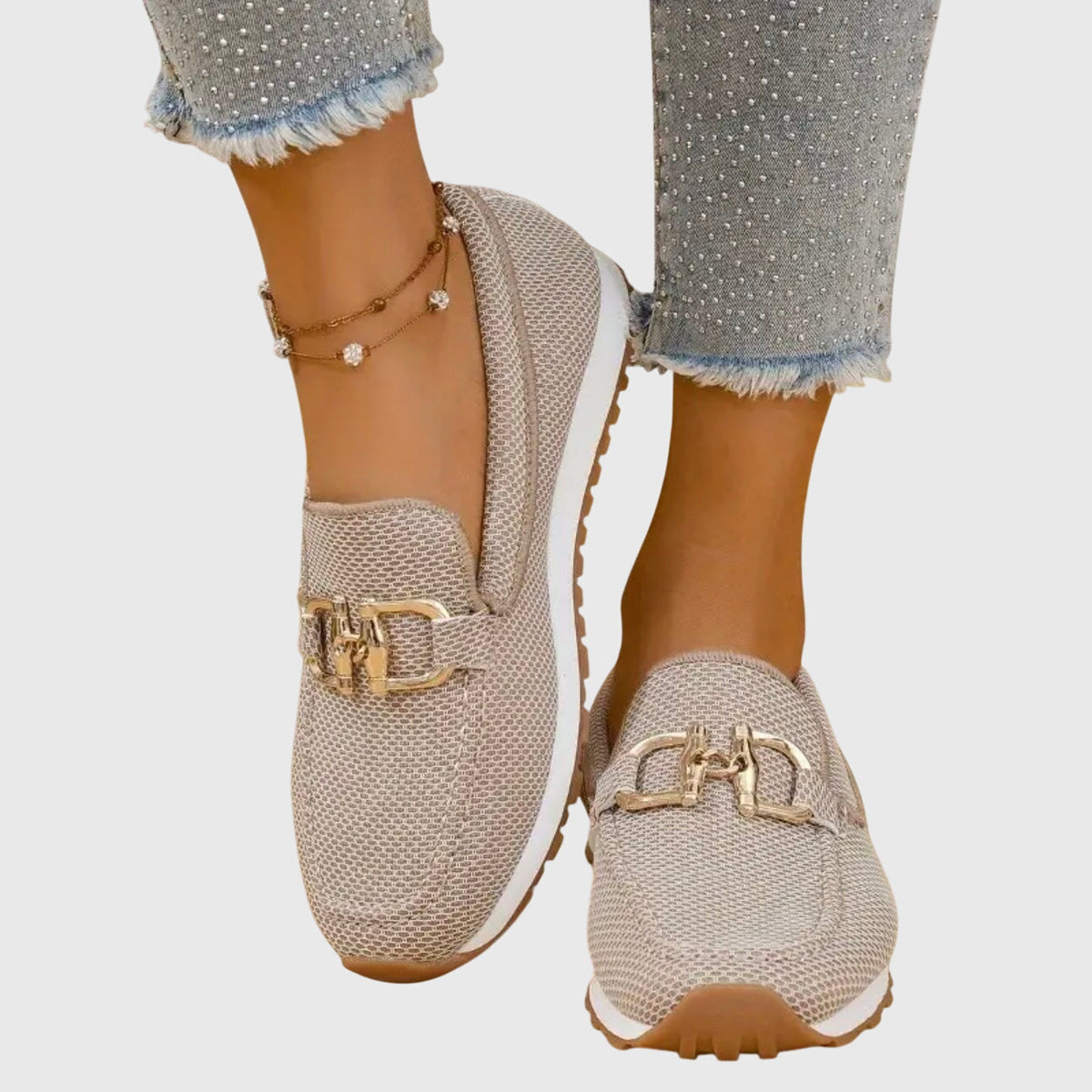 Mabel Orthopedic Loafers in Beige