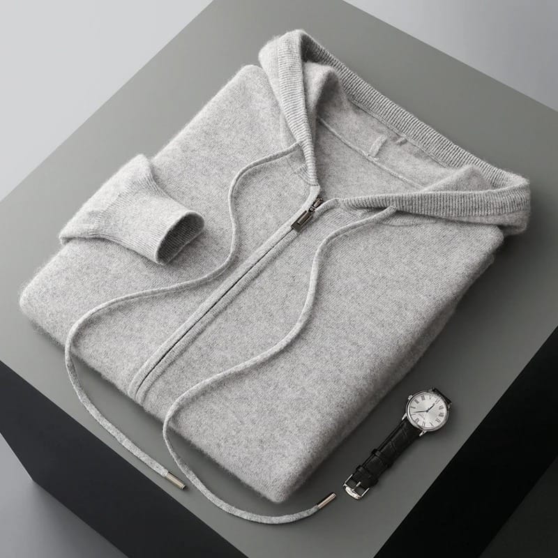 André Ferran Cashmere Zip-Hoodie
