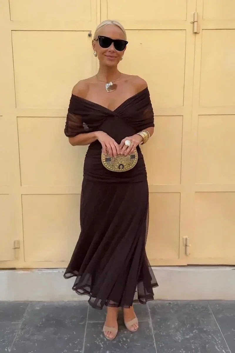 Eliza Maxi Dress Brown