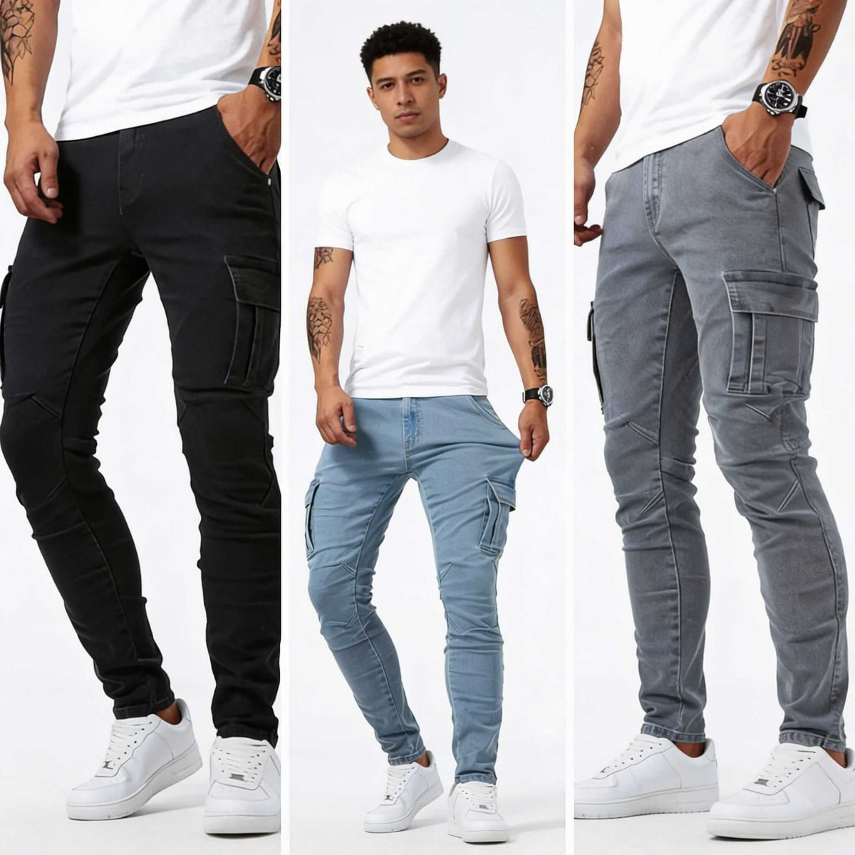 André Ferran Cargo Denim Jeans