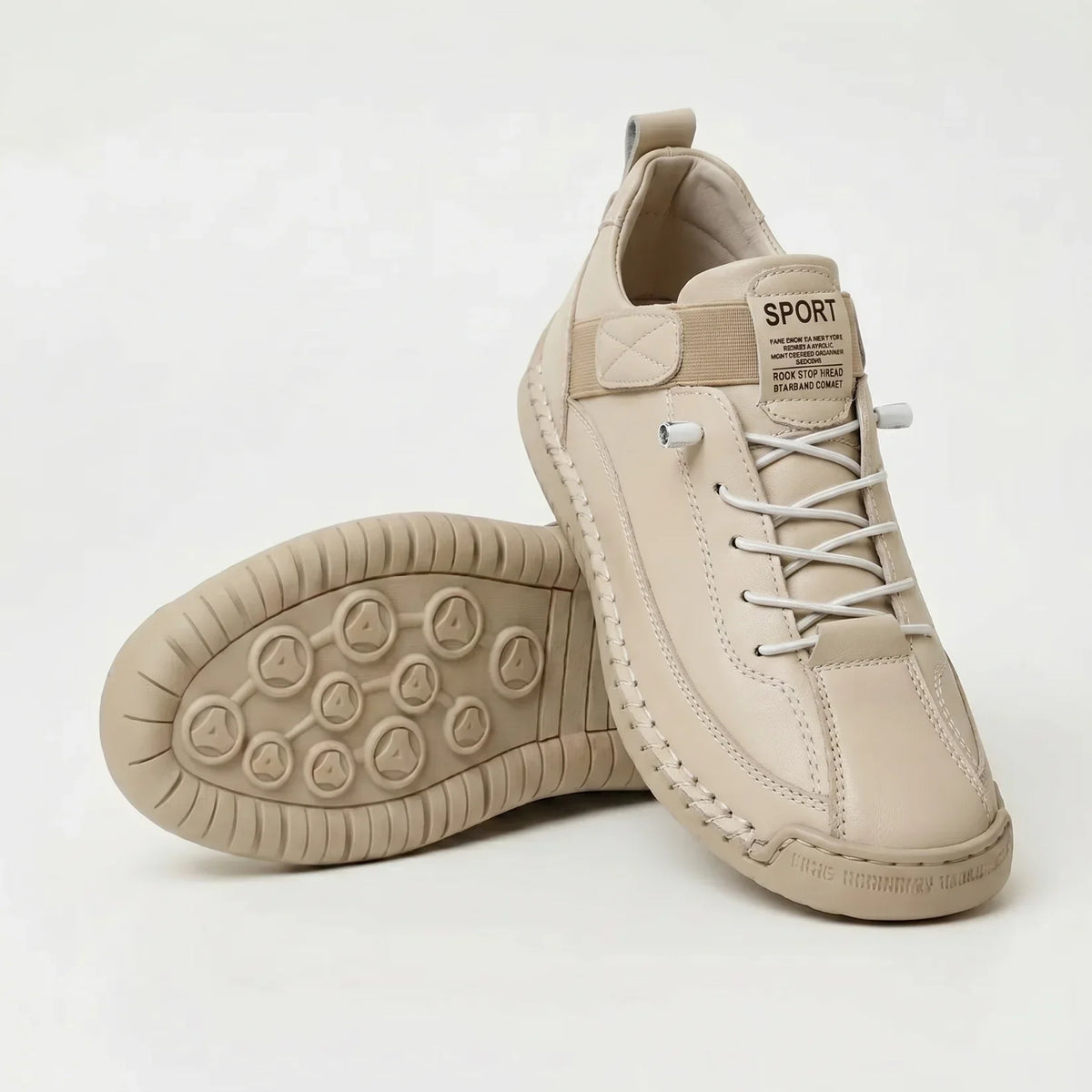 Helen Orthopedic Comfort Sneakers - Sand Beige