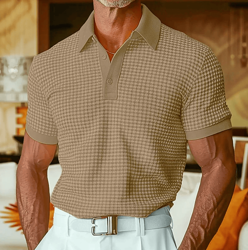 André Ferran Checkered Polo Shirt