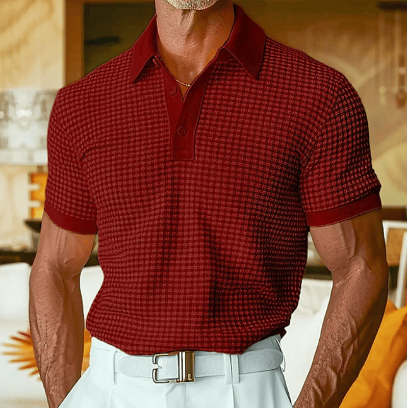 André Ferran Checkered Polo Shirt
