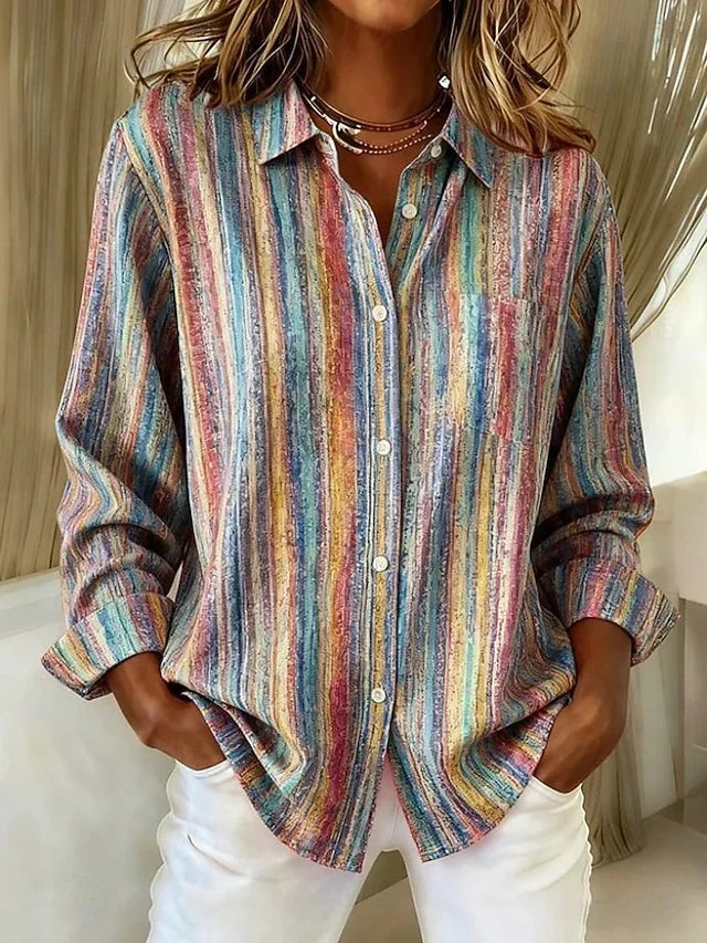Delphine Blouse - Striped Multicolor