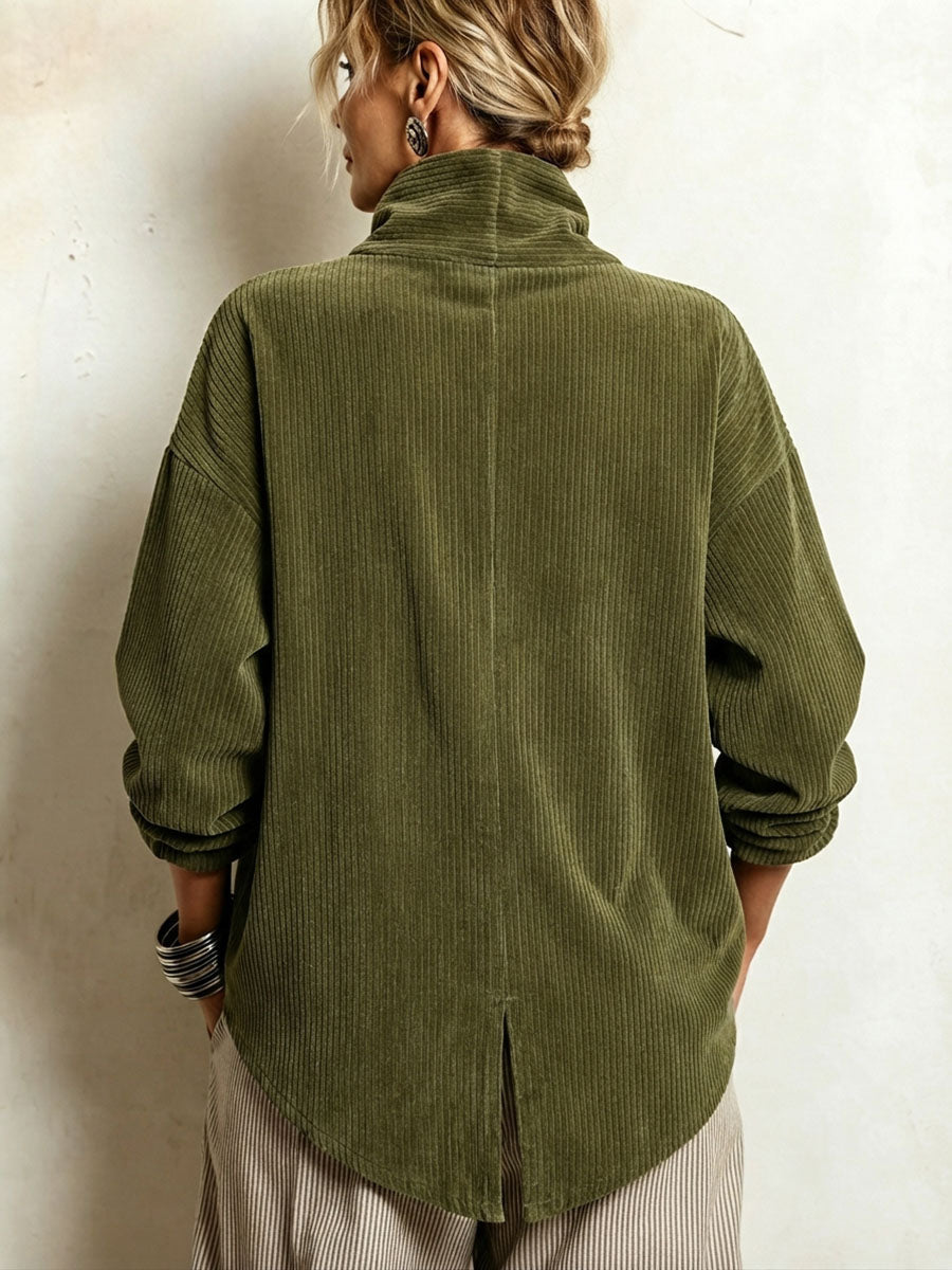 Shirley™ | Corduroy Button-Up Top