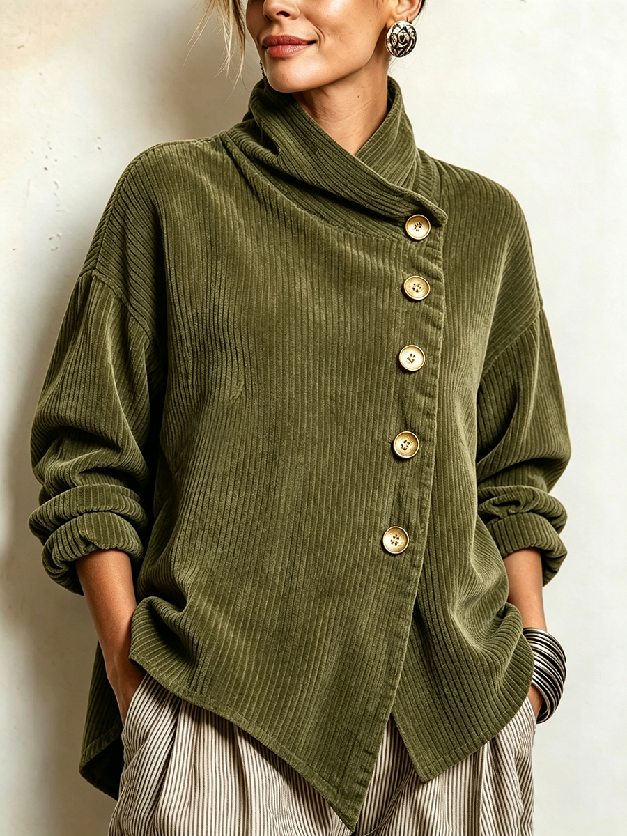 Shirley™ | Corduroy Button-Up Top