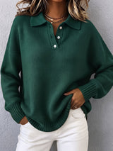 Judith | Chic Polo Hooded Knit Sweater
